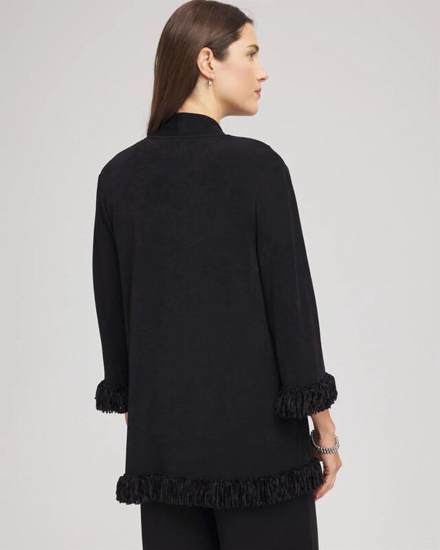 Travelers Collection Fringe Hem Jacket - image 3